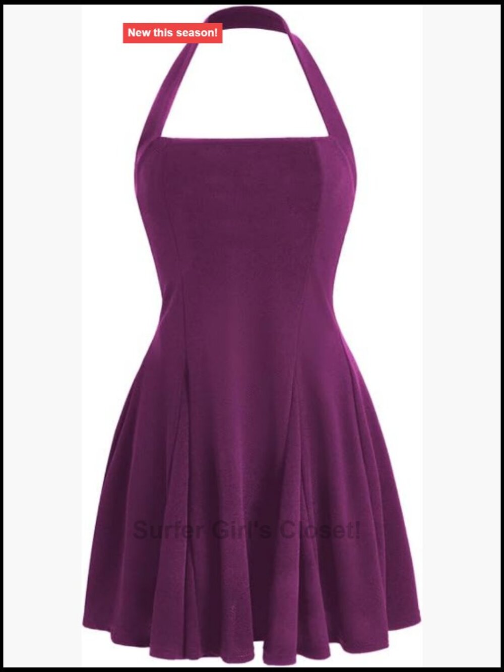 Women's Open Back Halter Mini Bodycon Dress Club Night Out Party